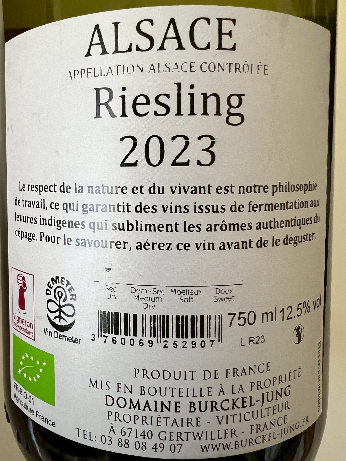 Burckel Jung Riesling Alsace ビュルケル・ユング リースリング アルザス