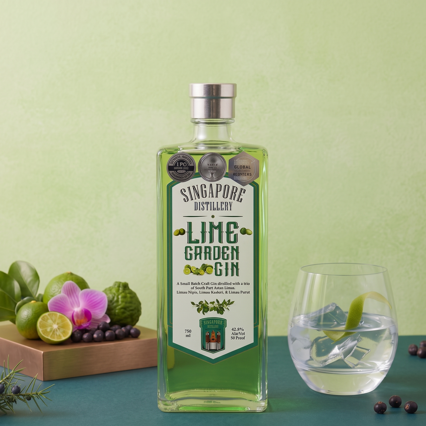 Lime Garden Gin — Singapore Distillery ライム・ガーデン・ジン ― シンガポール・ディスティラリー