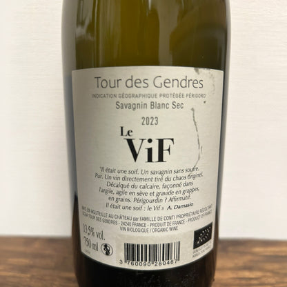 Tour des Gendres Le ViF Savagnin Blanc Sec 2023 トゥール・デ・ジャンドル ル・ヴィフ サヴァニャン・ブラン・セック 2023