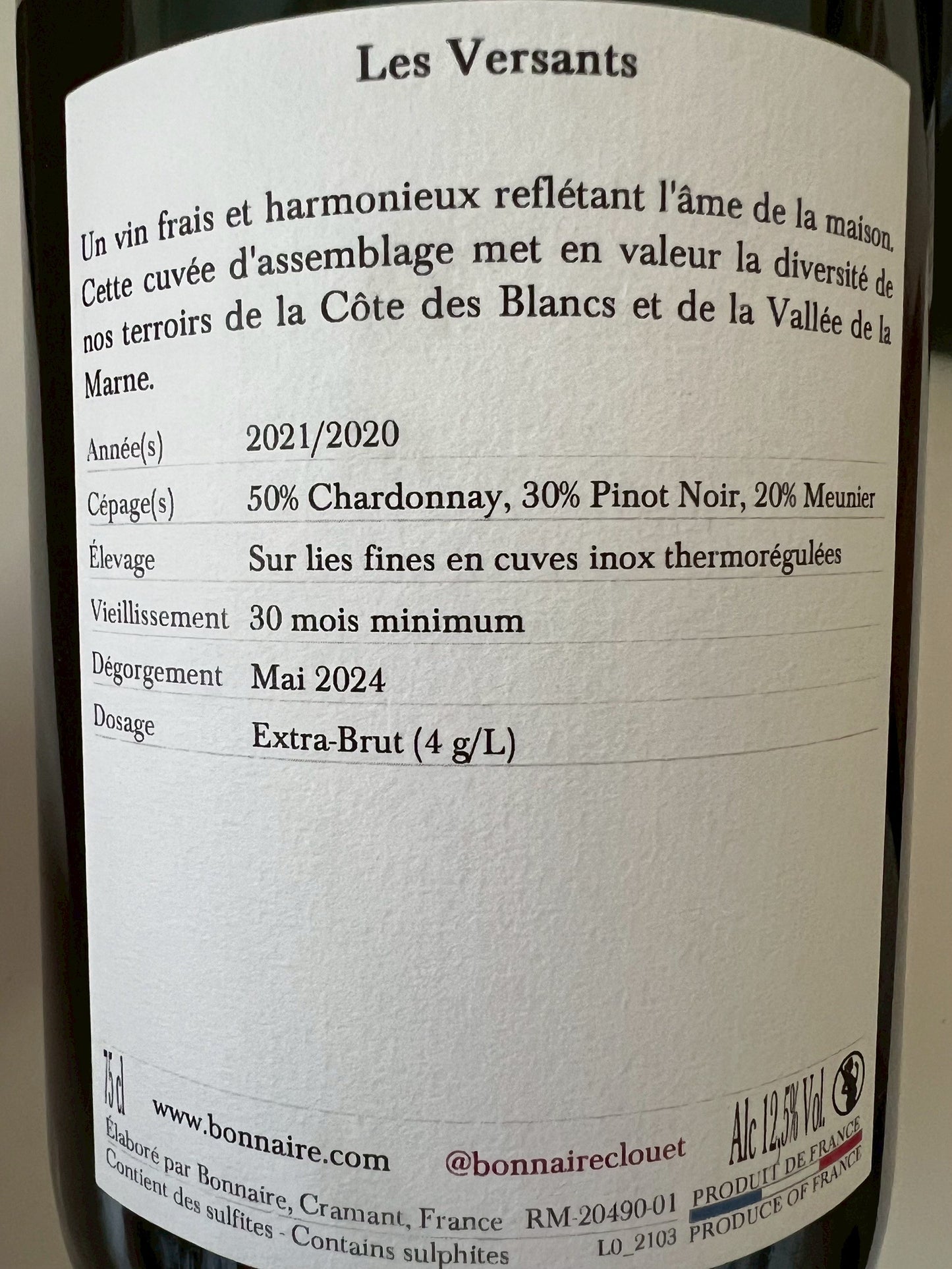 Les Versants Extra Brut レ・ヴェルサン エクストラ・ブリュット